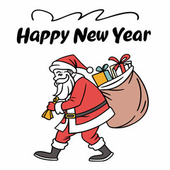 santa claus with gifts