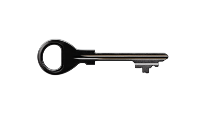 Black Key on Transparent Background