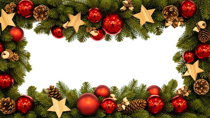 christmas wreath with red berries transparent background
