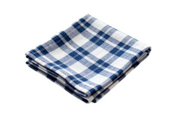 Blue and white checkered cloth with square pattern for table use