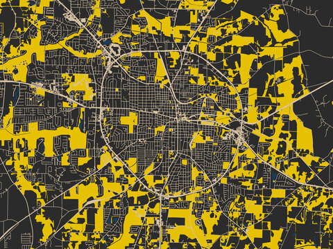 Abstract city map of Dothan, Alabama