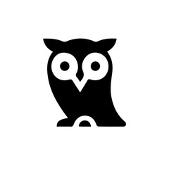 owl on white background
