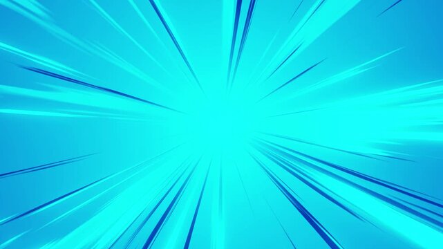Radial Motion Lines on Blue Comic Background
