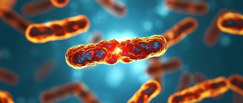 Microscopic View of Rod Shaped Bacteria Bacterial Cell Division Microbiology Research