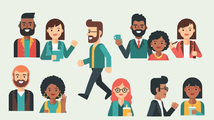 Diverse group of people representing various professions and backgrounds, teamwork and collaboration.