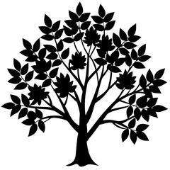 Tree Foliage Silhouettes Vector