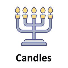 Candles Vector icon which can easily modify or edit