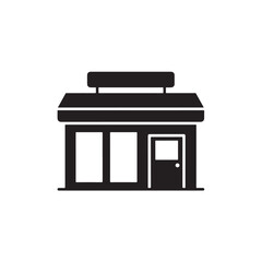 Storefront Building Icon – Shop Exterior Retail Vector
