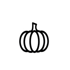 Pumpkin, vegetable icon. Thanksgiving pumpkin vector icon. Agriculture symbol. Vector graphic, not Artificial Intelligence, logo illustration. Replaceable vector design.	