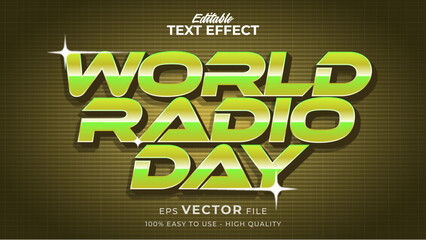 Editable Text Effect - World Radio Day