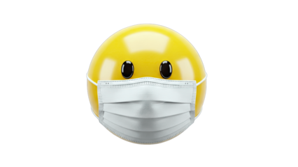 Emoji Wearing Mask - Protection Concept