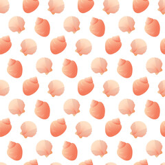 Gradient seashell pattern featuring colorful, seamless ocean-inspired shells, perfect for beach decor, summer textiles, coastal design, marine backgrounds, underwater scenes, nautical themes, and trop