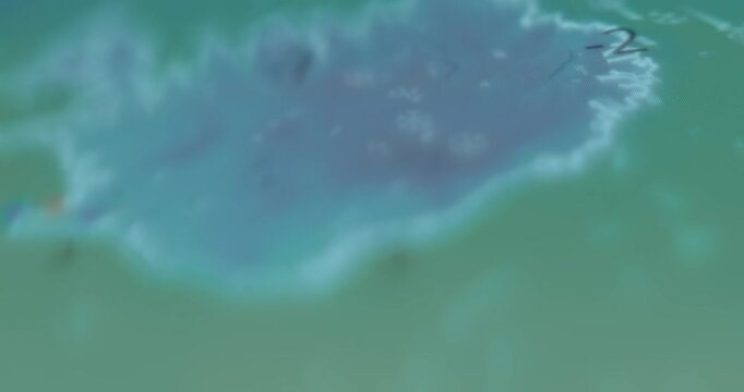 Weather map showing the temperature and snow in Island