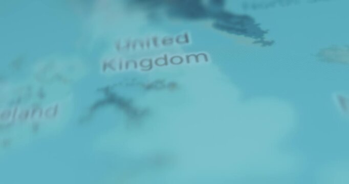 Weather map showing clouds of rain moving towards United Kingdom
