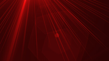 Red light rays on black background