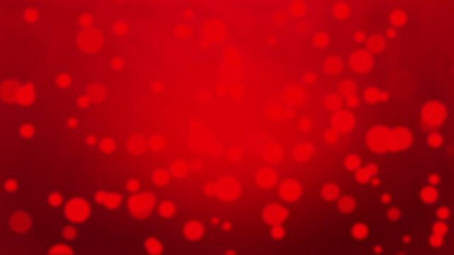 Abstract Red blurred bokeh lights shimmering slow motion background, Defocused red bokeh holiday event light backdrop seamless loop 4k video. holiday new year bokeh flow lighting effect. 