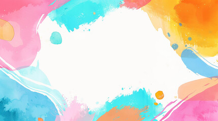 パステルカラーの水彩抽象背景「AI生成画像」