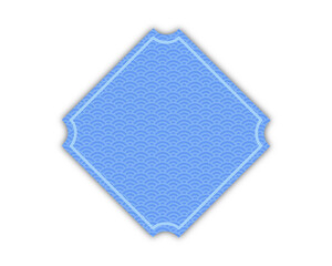 青海波柄のフレーム、正月、新年、吹き出し、装飾