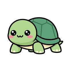 Fototapeta premium set 4 shelled animal popular kawaii illustration