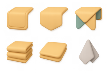 Simplistic cartoon icons for creative graphic design and web projects