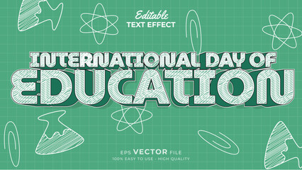 International Education Day - Editable Text Effect