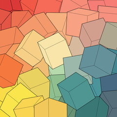 Colored background from cubes. Background template. eps 10