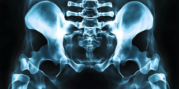 X ray of human lumbar spine and pelvic bones xray medical