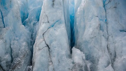 Detailed Ice Formation - A Close-Up View of Glacial Ice. - Powered by Adobe