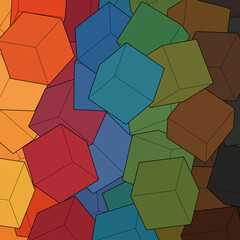 Color background from cubes. polygonal style. Design element. eps 10