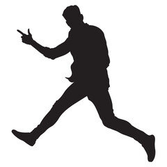 People Happy Silhouette Design Vector