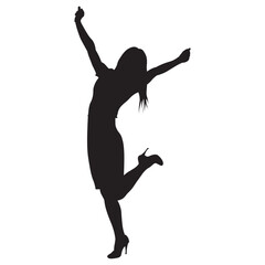 People Happy Silhouette Design Vector