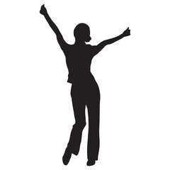 People Happy Silhouette Design Vector