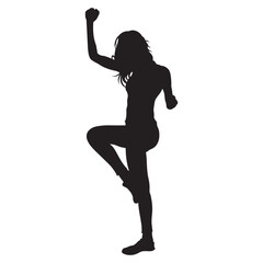 People Happy Silhouette Design Vector