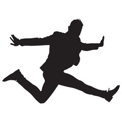 People Happy Silhouette Design Vector