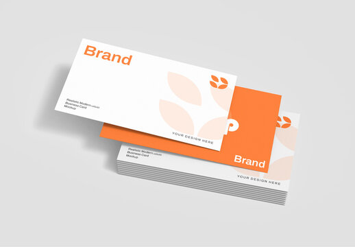 Stacked Of Business Card Mockup