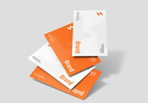 Floating Business Card Mockup PSD Template