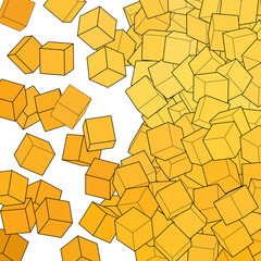 Orange background from cubes. Design element. Presentation template. Vector background for the cover. eps 10