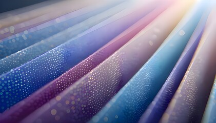 Holographic Folder Tabs Close-Up &mdash; Color-Shifting Office Set with Clean Copy Space