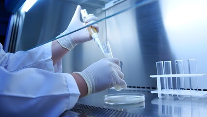 Milk Sample Preparation in Sterile Lab