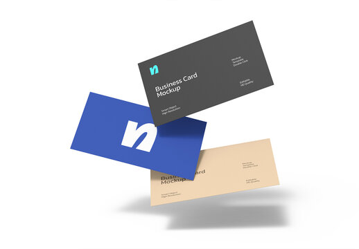 Three Business Card Mockup