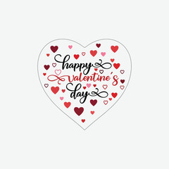 Happy Valentine&rsquo;s Day heart sticker. Perfect for cards, scrapbooking, decorations, and Valentine-themed projects.
