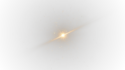 golden lens flare with sparkling light effect isolated on transparent background PNG, twirl