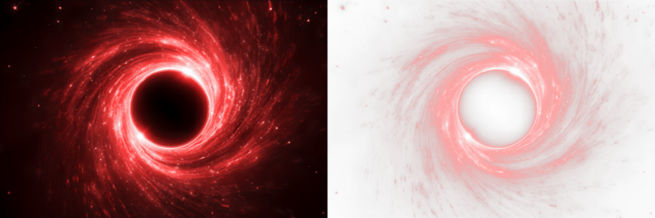 red  twirl, disk galaxy spiral vortex, illustration isolated on transparent background PNG,