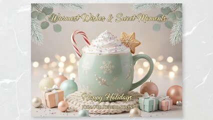 Celebrate the Miracle of Christmas - Traditional Religious Holiday Greeting Card - Wishing You a Season Filled with Faith, Hope, and Divine Love