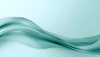 An abstract ocean waves in an artistic representation, a visual symphony of fluid motion in serene colors, exuding calmness and elegance. 
