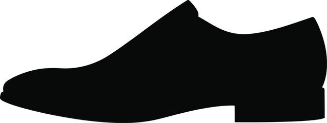 Formal Leather Shoe Silhouette Vector