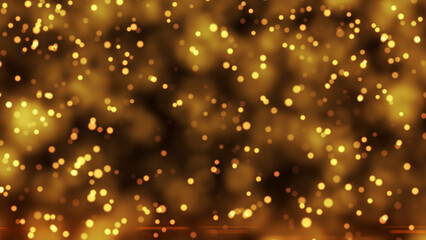 Golden Summer concept the motion of bokeh sunlight natural shadow overlay loop background, logo titles in award, music, wedding, anniversary, party and presentation backdrops, corporate.