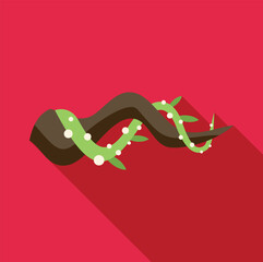 Stylized crown of thorns icon representing christian themes with a flat design