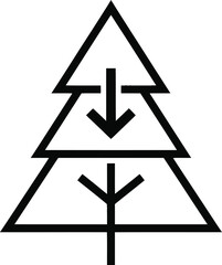 Abstract Arrow Tree Direction Vector Symbol