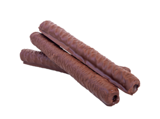 chocolate stick on white background isolated